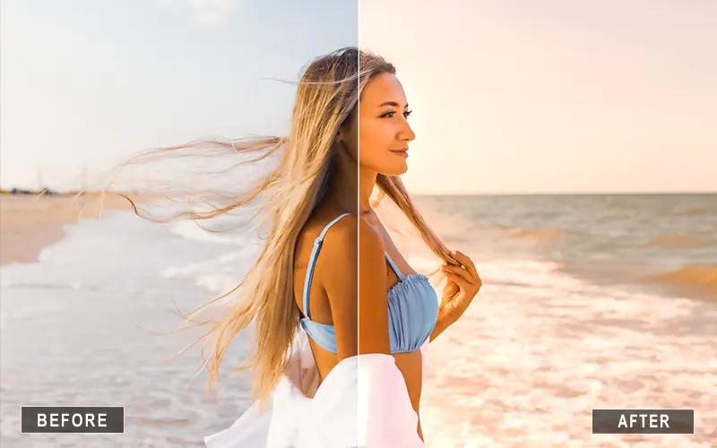 Beach Sunset Lightroom Presets, Lightroom Presets For Nature, Sunset Presets For Beach Photos
