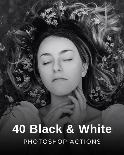 Black and White - Photoshop Actions - featured image