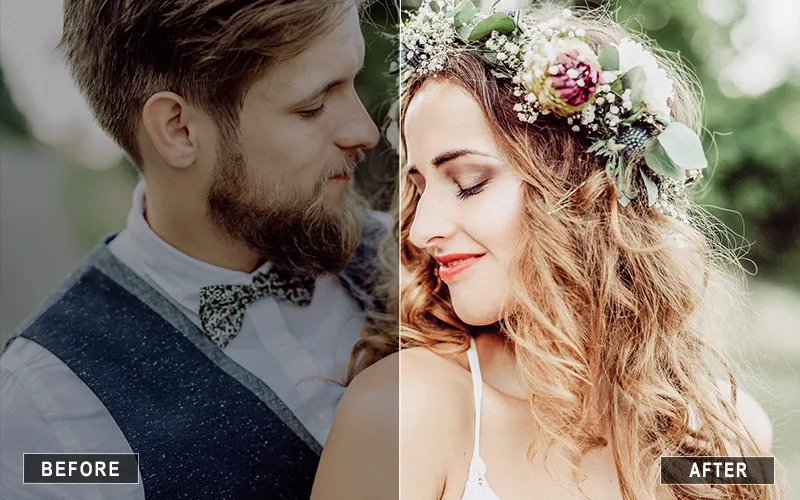 boho wedding presets lightroom, royal wedding presets, vibrant wedding presets