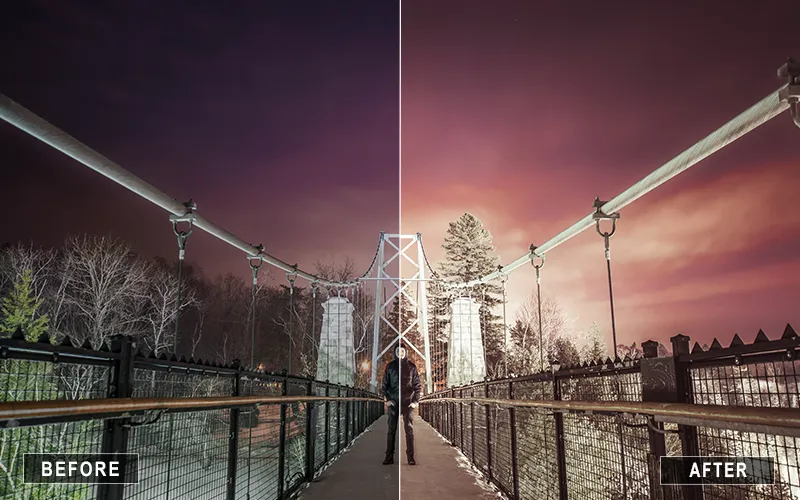 bright night camera raw presets, cinematic night presets, moody night presets