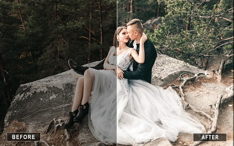 bright wedding lightroom presets, dreamy wedding presets, rustic wedding presets