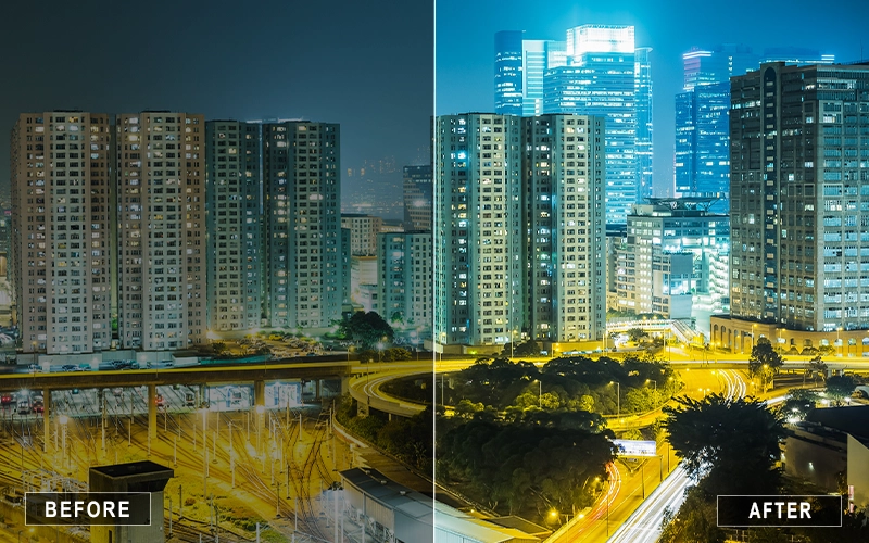 Bustling City Camera Raw Presets, Night Presets For Cityscapes