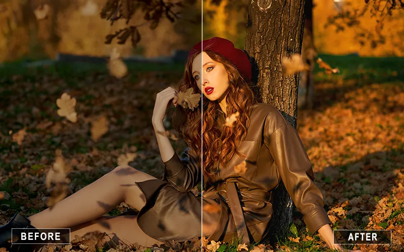 Caramel Fall Photoshop Action, Autumn Fall Photoshop Actions