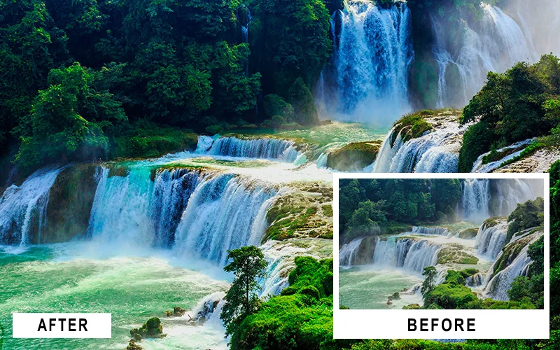 Cascading Landscape Photoshop Actions