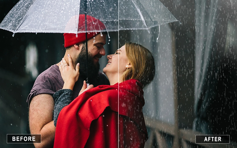 Cascading Rain Overlays, Rain Overlays For photoshop