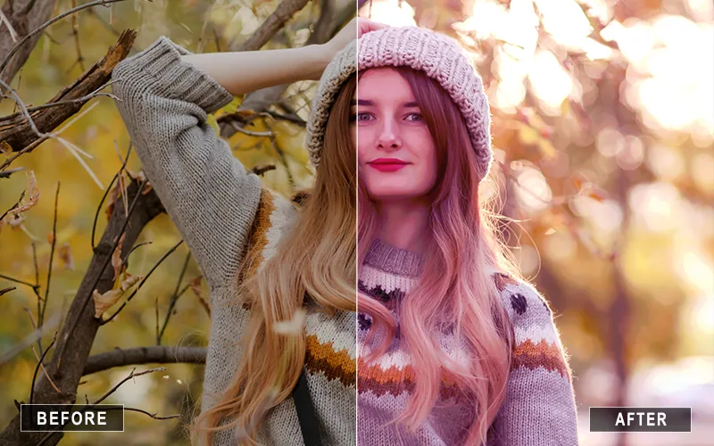 Cinnamon Fall Photoshop Action, Beautiful Autumn Photoshop Actions