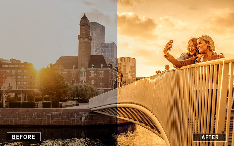 City Bridge Camera Raw Presets, Warm Camera Raw Presets For Cityscapes