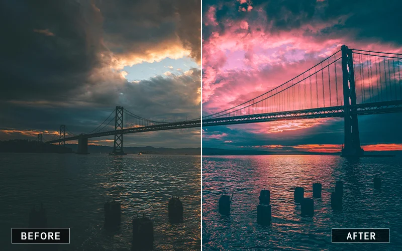 Presets for city sunset, dusk Lightroom presets, soft glow Lightroom presets