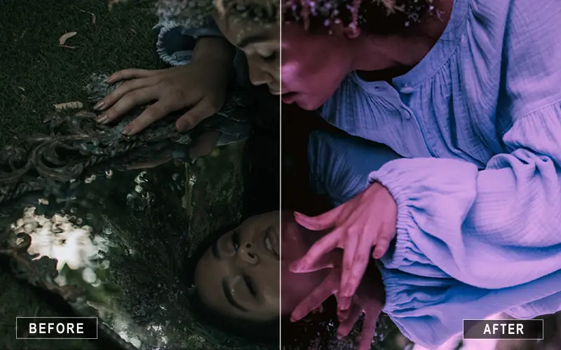 dark aesthetic preset, dark and blue preset, dark blue lightroom preset