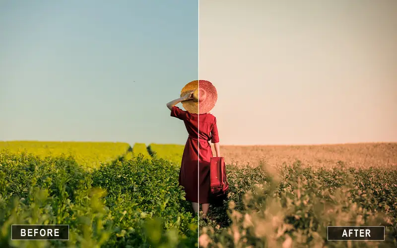 dark orange preset, dark street lightroom presets, dark theme lightroom presets