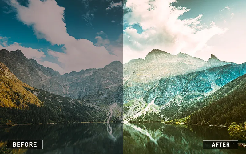 Dark Blue Preset Lightroom Mobile, Landscape Presets For lightroom mobile