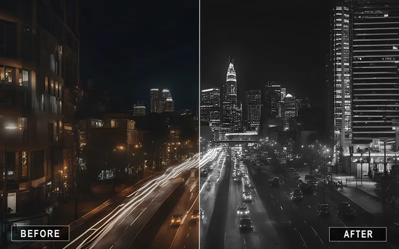 city shadows affinity presets, dark city preset luts, spooky city preset luts