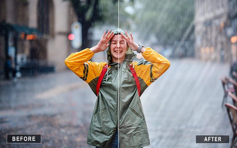 Drizzling Rain Photoshop Actions, Drizzling monsoon Photoshop actions