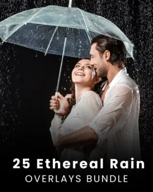 Ethereal Rain Overlays Bundle, Premium Photography Addons