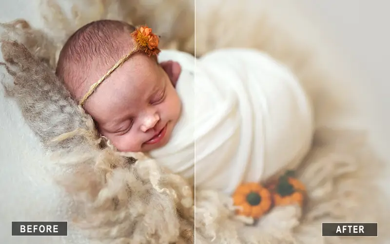 fairytale newborn photoshop actions, indoor newborn lightroom presets