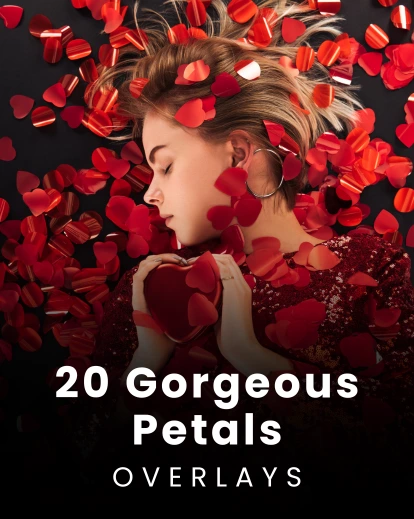 Gorgeous Petal Overlays, Petal Overlays for images, Premium photography addons