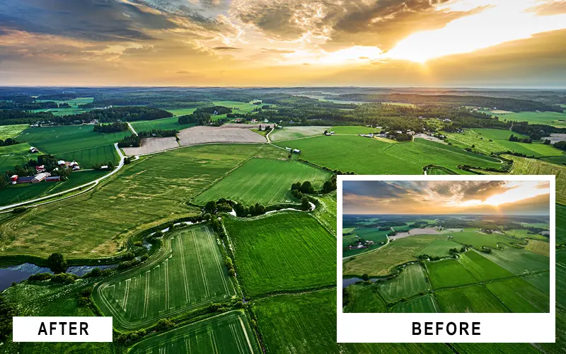field landscape photoshop actions