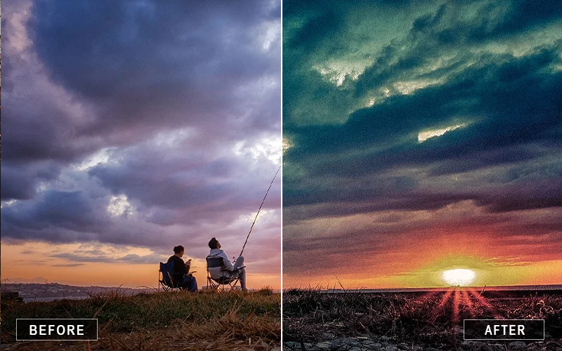 Film preset lr effect, dusk Lightroom presets, soft glow Lightroom presets