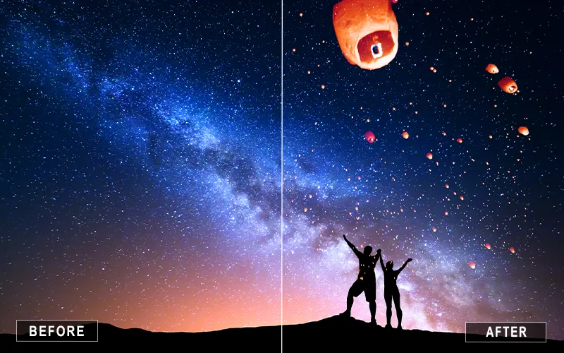 photoshop edits, photo filters, night sky, night sky edits, sky overlays