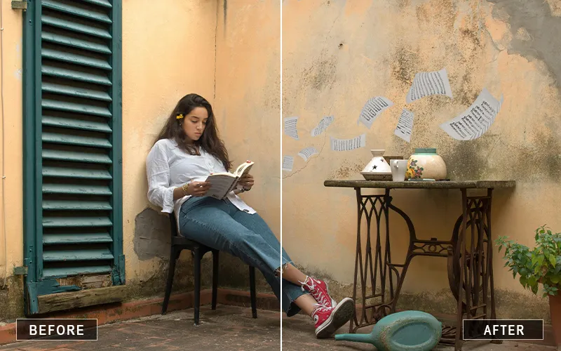 realistic paper overlays, floating paper overlays, scattered paper overlays