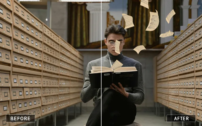 flying paper overlays, paper overlay effects
