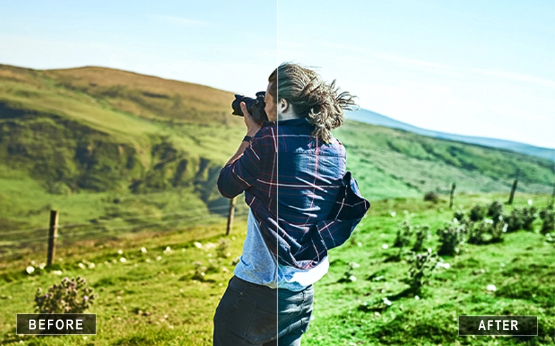 forest retro film lightroom presets, warm film presets, faded retro presets, film matte presets