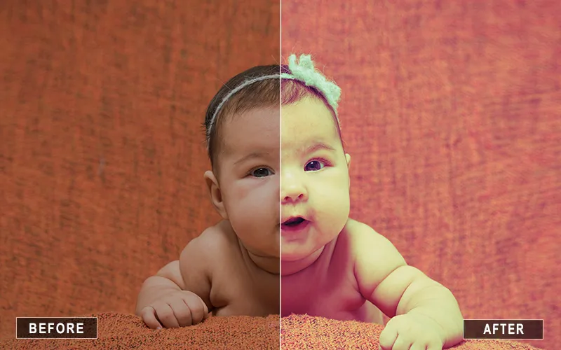 Golden Glow Newborn Actions For Photoshop
