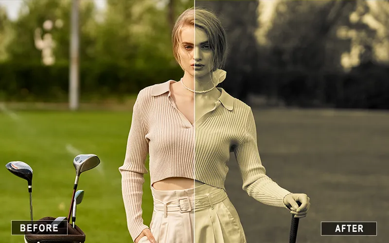 golf camera raw presets, sports Lightroom presets, athletic photo presets