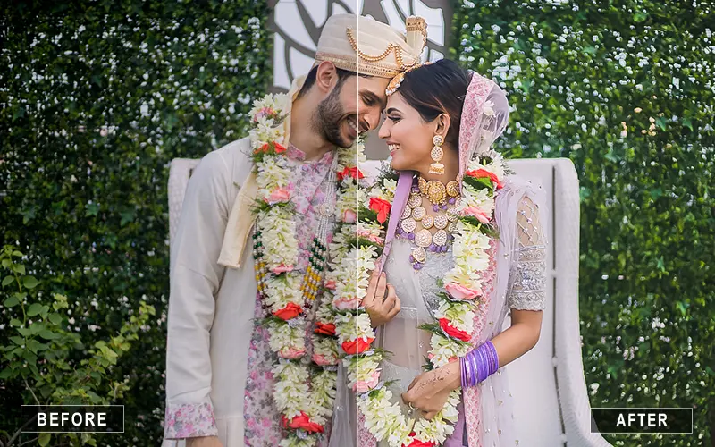 beautifully edited wed image
