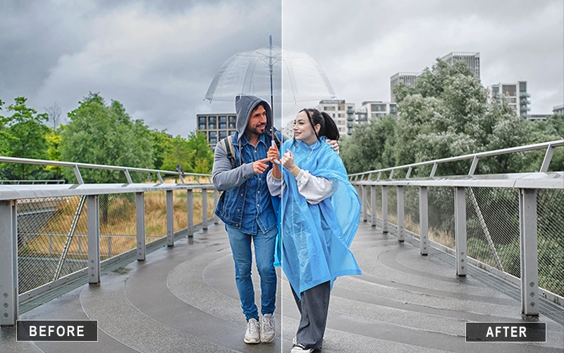 Misty Rain Photoshop Actions, Cloudy Photoshop Actions