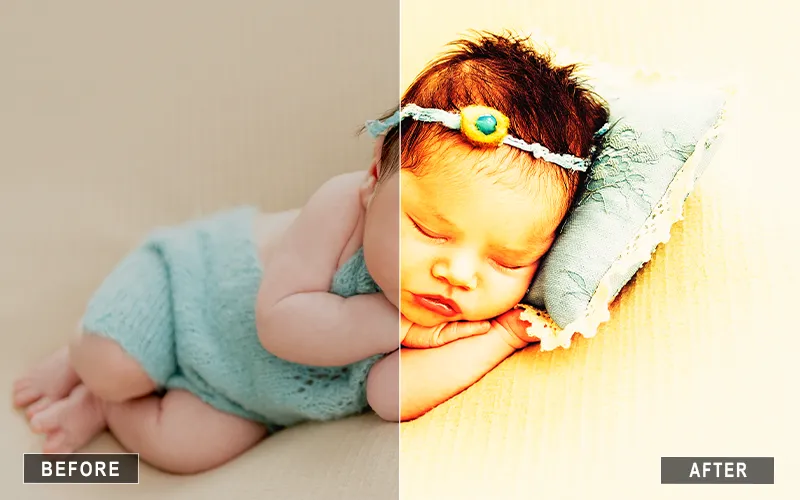 Moody Newborn Actions For Photoshop