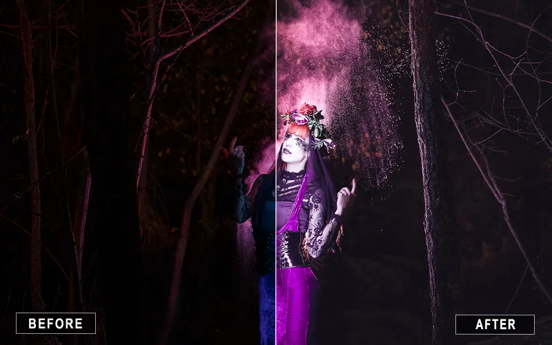 moody night camera raw presets, low light presets, nightscape presets, city night presets