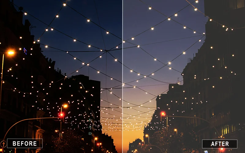 contrast night time luts, moody night luts