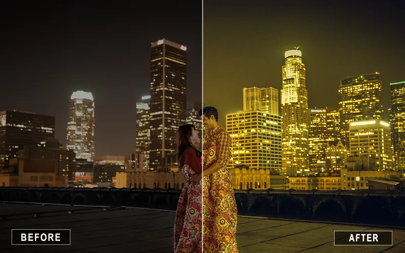 night street photography presets, night tone presets, dark tone presets