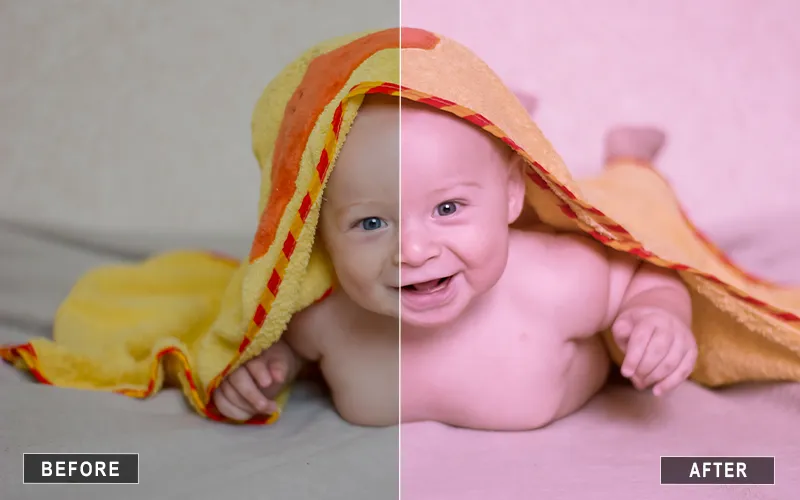 Pink Tone Newborn Actions for Photoshop