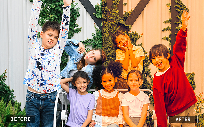 playful children photo presets