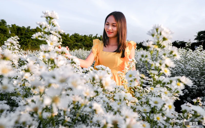 photo after editing with Cinematic Portrait Camera Raw Presets