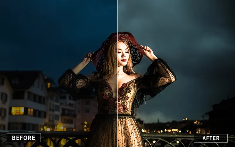 Preset Lightroom Dark Night, dark editing presets for lightroom editing