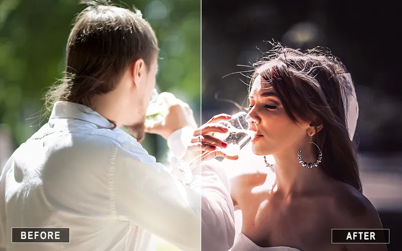pretty wedding lr presets, romantic wedding presets, cinematic wedding presets