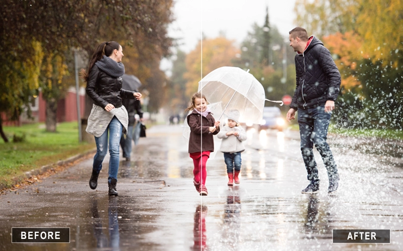rain water splash overlays
