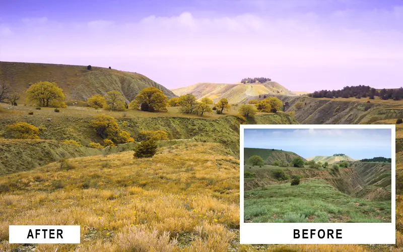 ravine landscape photoshop actions