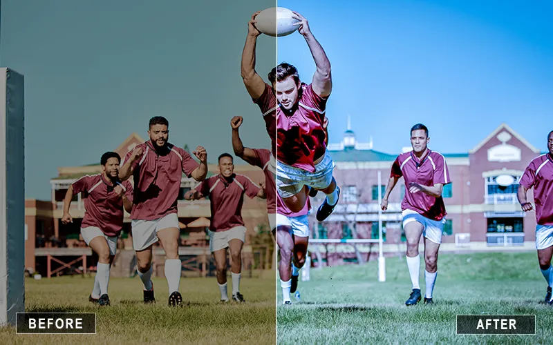 rugby camera raw presets, motion capture presets, sports media presets