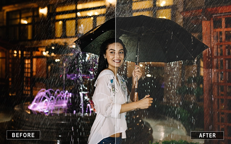 Shower Rain Photoshop Actions, Monsoon Photoshop Actions