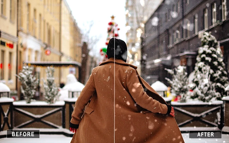 Snow Flurries Overlays, Snow flur overlays for winter