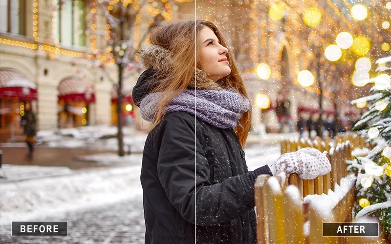 Snow Pellets Overlays, Snow flake Overlays for Photos