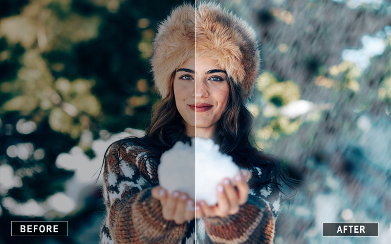 Sparkling Snow Photoshop Actions