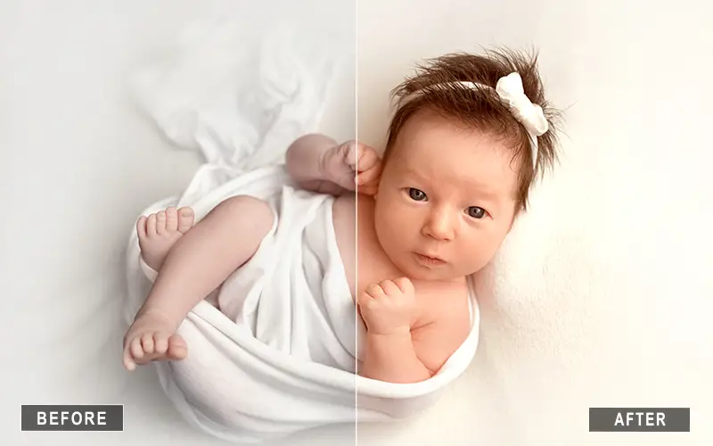 split toning, newborn images, newborn, photography, photo editing, editing, photoshop, Photoshop actions, editing bundle, before after images, edits