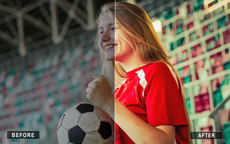 sports arena camera raw presets, athlete retouch presets, vibrant sports presets