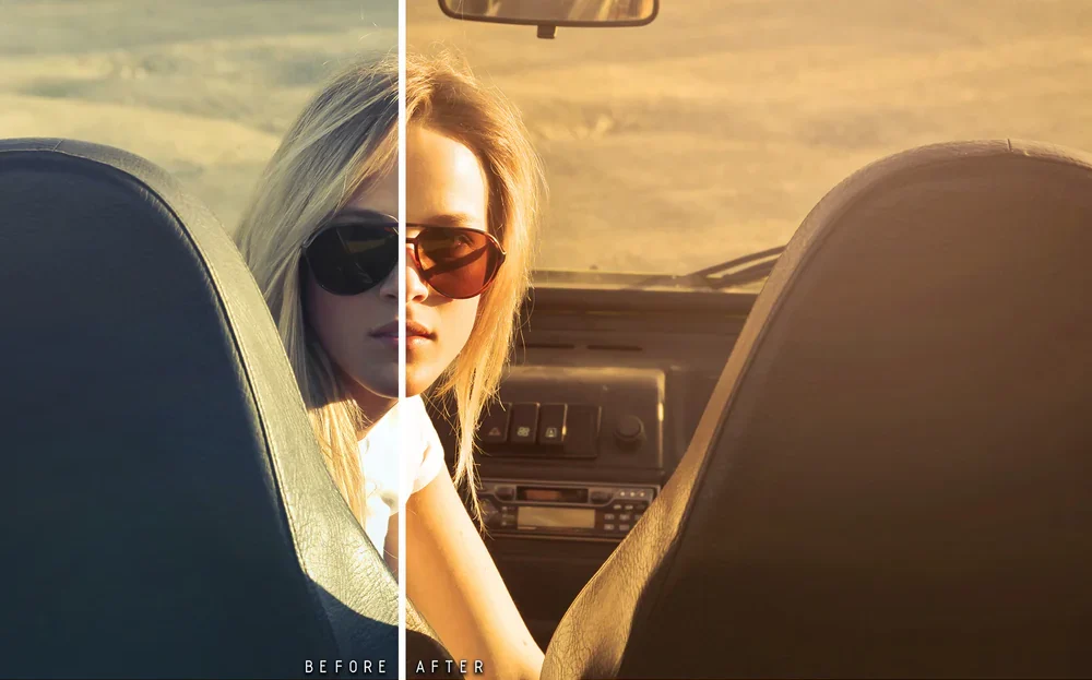 Sunny Summer Photoshop Actions, Sun Photoshop Actions, Golden Hour Effect In Photoshop