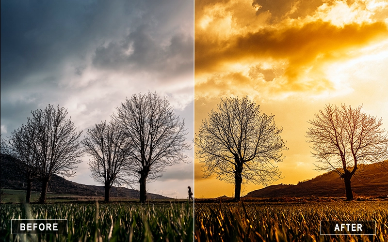 Sunlit Landscape LR Presets, Sunset Lightroom Presets